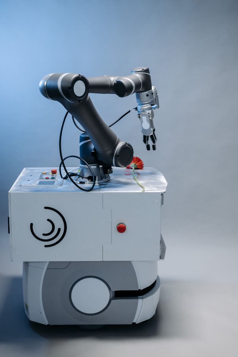 An industrial robotic arm